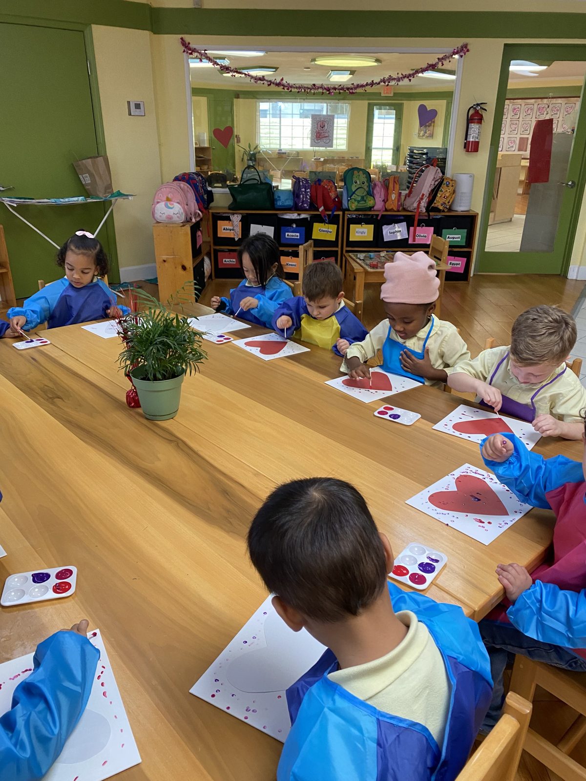 Montessori classroom with low shelves